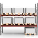 Pallställ startsektion H:3000mm , 9 pallar 765kg/pall